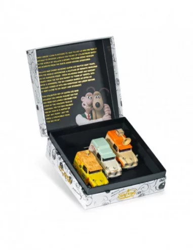Wallace & Gromit Vehículo 1/43 Austin A35 Van Collection - Cheese Please!, Top Bun, Spick & Spanmobile