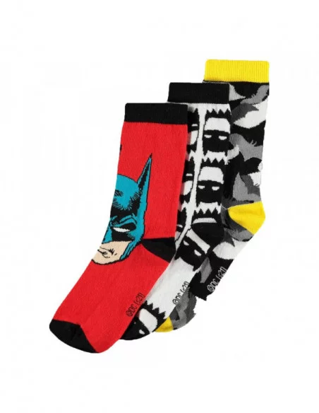 DC Comics Pack de 3 Pares de Calcetines Batman 39-42
