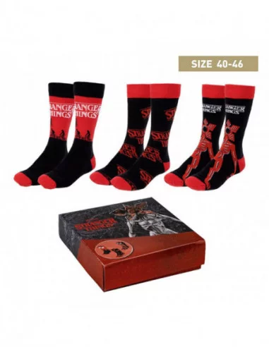 Stranger Things Pack de 3 Pares de calcetines 40-46