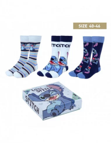 Lilo & Stitch Pack de 3 Pares de calcetines Love Stitch 40-46