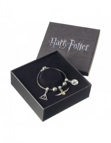 Harry Potter Brazalete de cuero Charm Set Deathly Hallows/Snitch/Platform 9 3/4/2 Spellbeads