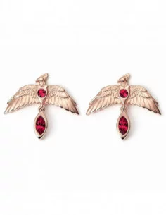 Harry Potter Pendientes Stud Fawkes Rose Gold (Plata de ley)