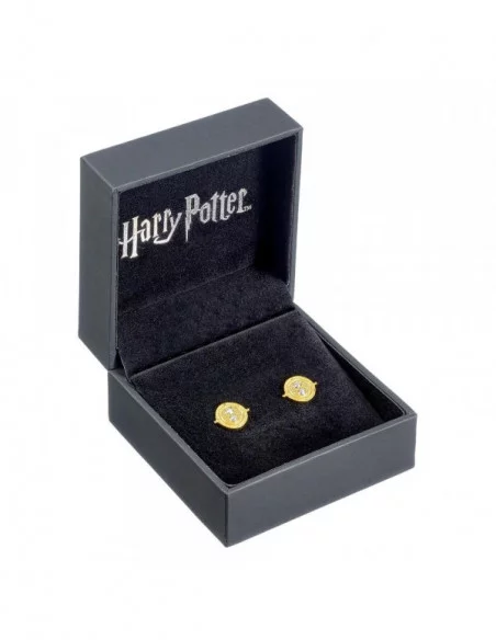 Harry Potter Pendientes Giratiempo (chapado en oro)