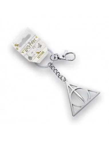 Harry Potter Llavero Deathly Hallows (bañado en plata)