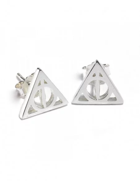 Harry Potter Pendientes Deathly Hallow (Plata de ley)