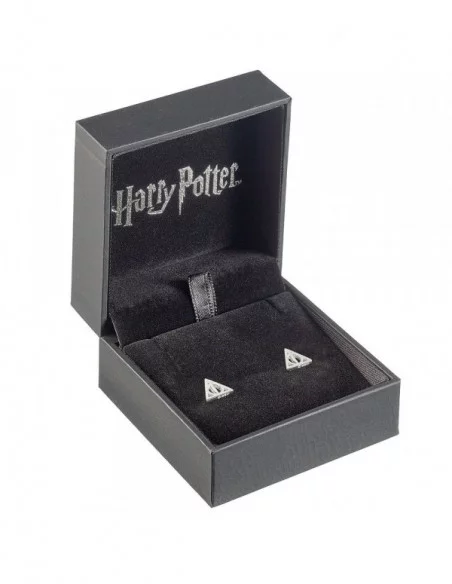 Harry Potter Pendientes Deathly Hallow (Plata de ley)