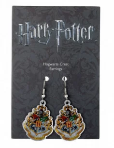Harry Potter Pendientes Hogwarts Crest (bañado en plata) 2
