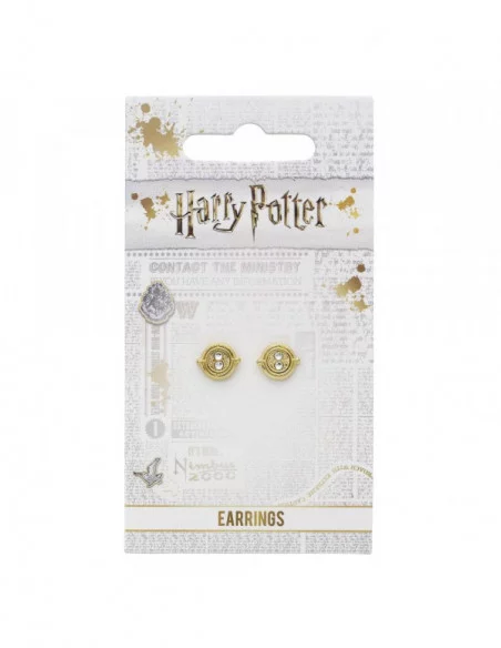 Harry Potter Pendientes Time Turner (bañado en oro)