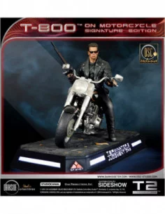 Terminator 2: el juicio final Estatua 1/4 T-800 on Motorcycle Signature Edition Sideshow Exclusive 50 cm