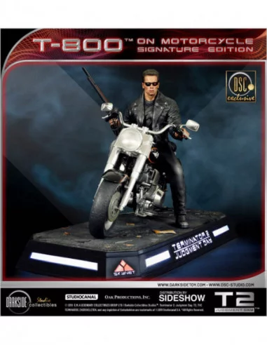 Terminator 2: el juicio final Estatua 1/4 T-800 on Motorcycle Signature Edition Sideshow Exclusive 50 cm