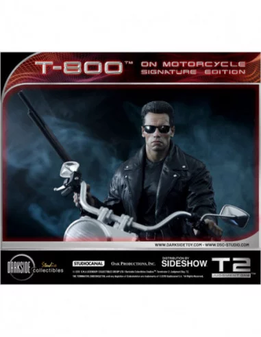 Terminator 2: el juicio final Estatua 1/4 T-800 on Motorcycle Signature Edition Sideshow Exclusive 50 cm