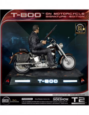 Terminator 2: el juicio final Estatua 1/4 T-800 on Motorcycle Signature Edition Sideshow Exclusive 50 cm
