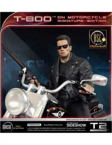 Terminator 2: el juicio final Estatua 1/4 T-800 on Motorcycle Signature Edition Sideshow Exclusive 50 cm