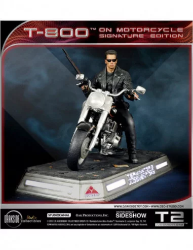 Terminator 2: el juicio final Estatua 1/4 T-800 on Motorcycle Signature Edition Sideshow Exclusive 50 cm