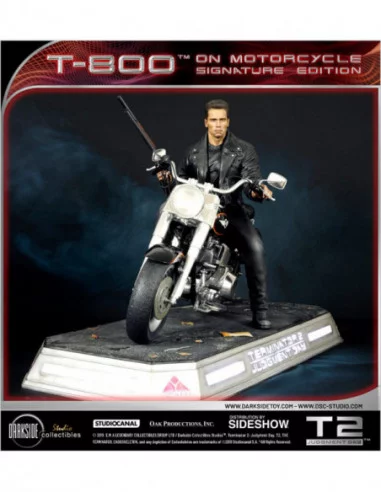 Terminator 2: el juicio final Estatua 1/4 T-800 on Motorcycle Signature Edition Sideshow Exclusive 50 cm