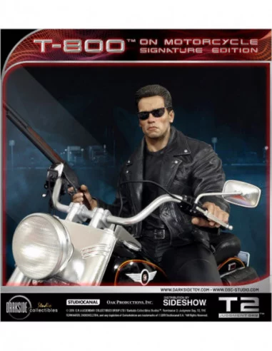Terminator 2: el juicio final Estatua 1/4 T-800 on Motorcycle Signature Edition Sideshow Exclusive 50 cm