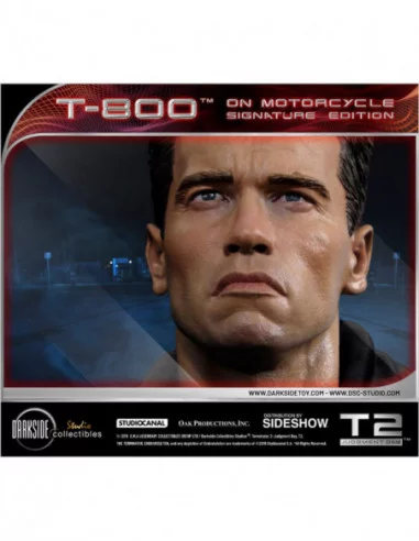 Terminator 2: el juicio final Estatua 1/4 T-800 on Motorcycle Signature Edition Sideshow Exclusive 50 cm