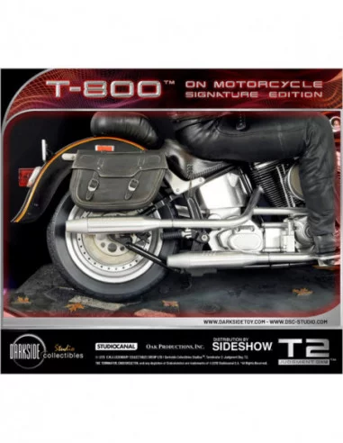 Terminator 2: el juicio final Estatua 1/4 T-800 on Motorcycle Signature Edition Sideshow Exclusive 50 cm