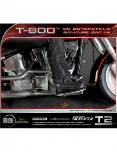 Terminator 2: el juicio final Estatua 1/4 T-800 on Motorcycle Signature Edition Sideshow Exclusive 50 cm