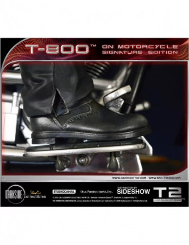 Terminator 2: el juicio final Estatua 1/4 T-800 on Motorcycle Signature Edition Sideshow Exclusive 50 cm