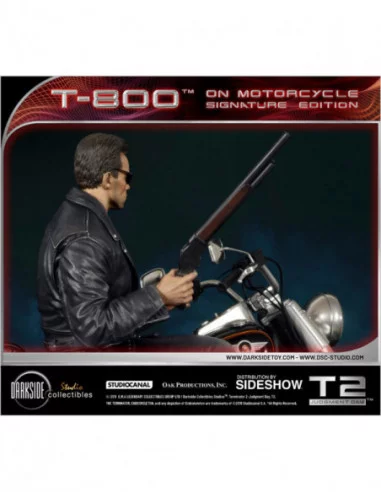 Terminator 2: el juicio final Estatua 1/4 T-800 on Motorcycle Signature Edition Sideshow Exclusive 50 cm