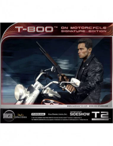 Terminator 2: el juicio final Estatua 1/4 T-800 on Motorcycle Signature Edition Sideshow Exclusive 50 cm