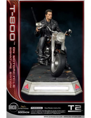 Terminator 2: el juicio final Estatua 1/4 T-800 on Motorcycle Signature Edition Sideshow Exclusive 50 cm