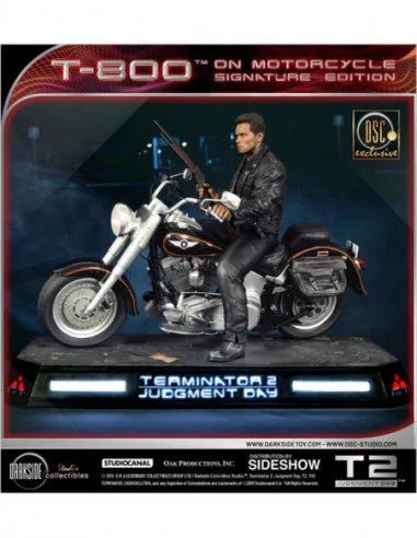 Terminator 2: el juicio final Estatua 1/4 T-800 on Motorcycle Signature Edition Sideshow Exclusive 50 cm