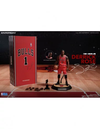 NBA Collection Figura Real Masterpiece 1/6 Derrick Rose Limited Retro Edition 30 cm