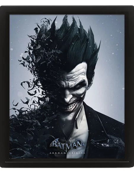 Batman Arkham Origins Set de 3 Pósteres Efecto 3D Enmarcado Batman vs. Joker 26 x 20 cm (3)