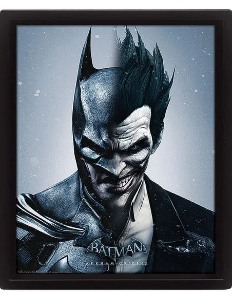 Batman Arkham Origins Set de 3 Pósteres Efecto 3D Enmarcado Batman vs. Joker 26 x 20 cm (3)