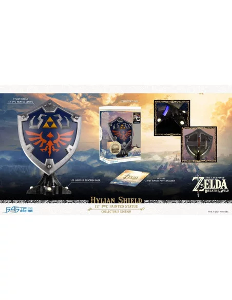 The Legend of Zelda Breath of the Wild Estatua PVC Hylian Shield Collector's Edition 29 cm