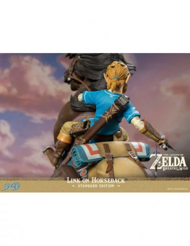 The Legend of Zelda Breath of the Wild Estatua Link on Horseback 56 cm