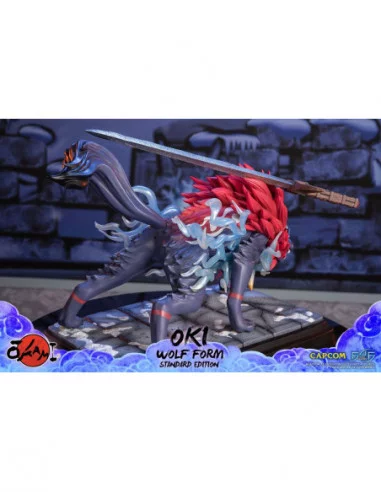 Okami Estatua Oki (Wolf Form) 35 cm