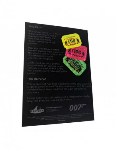 James Bond Réplica 1/1 Placas de casino de Dr. No Limited Edition