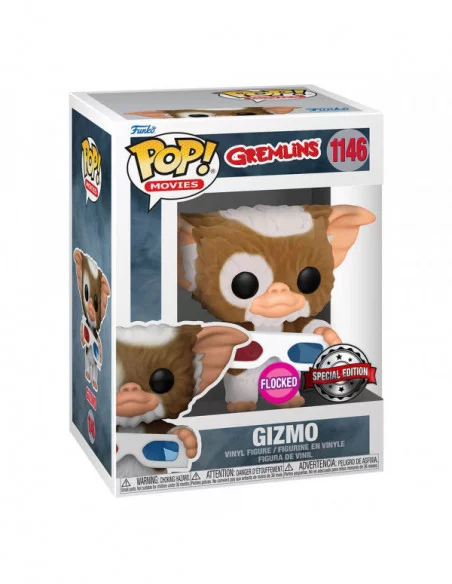 Gremlins Figura POP! Movies Vinyl (Exc) Gremlin with 3D Glasses Flocked 9 cm