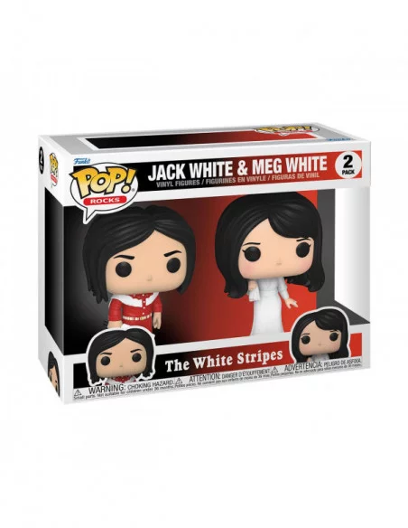 The White Stripes Pack de 2 POP! Rocks Vinyl Figuras Jack White & Meg White 9 cm