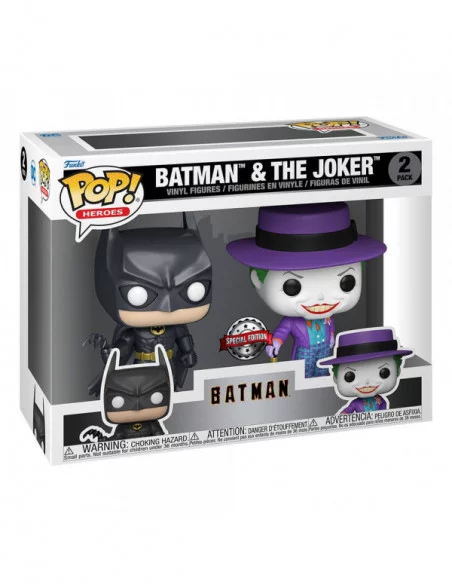 Batman (1989) Pack de 2 POP! Heroes Vinyl Figuras Batman & The Joker 9 cm