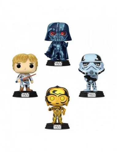 Star Wars Pack de 4 Figuras POP! Movies Vinyl Retro Series 9 cm