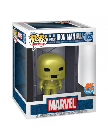 Marvel POP! Deluxe Vinyl Figura Hall of Armor Iron Man Model 1 PX Exclusive 9 cm