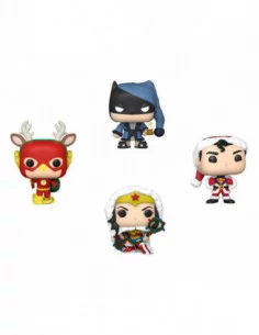 DC Comics Holiday 2022 Pack de 4 Figuras Pocket POP! Vinyl Tree Holiday Box 4 cm