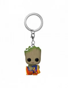 Yo soy Groot Llaveros Pocket POP! Vinyl Groot w/ Cheese Puffs 4 cm Expositor (12)