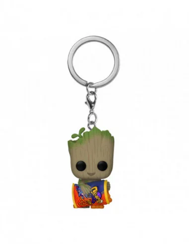 Yo soy Groot Llaveros Pocket POP! Vinyl Groot w/ Cheese Puffs 4 cm Expositor (12)