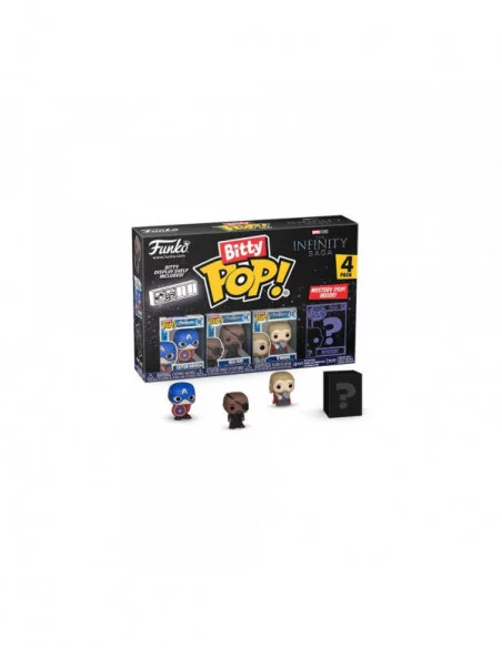 Marvel Pack de 4 Figuras Bitty POP! Vinyl Captain America 2,5 cm