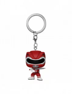 Power Rangers 30th Llaveros Pocket POP! Vinyl Red Ranger 4 cm Expositor (12)