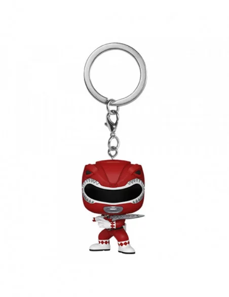 Power Rangers 30th Llaveros Pocket POP! Vinyl Red Ranger 4 cm Expositor (12)
