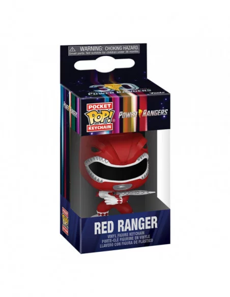 Power Rangers 30th Llaveros Pocket POP! Vinyl Red Ranger 4 cm Expositor (12)