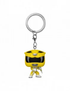 Power Rangers 30th Llaveros Pocket POP! Vinyl Yellow Ranger 4 cm Expositor (12)