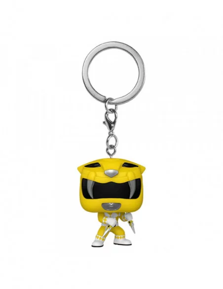 Power Rangers 30th Llaveros Pocket POP! Vinyl Yellow Ranger 4 cm Expositor (12)