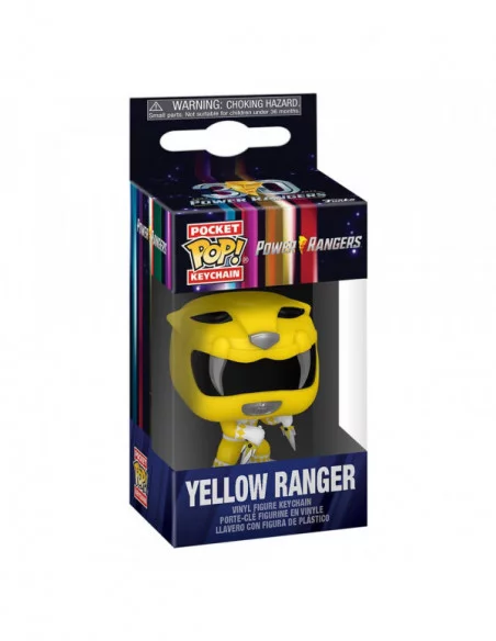 Power Rangers 30th Llaveros Pocket POP! Vinyl Yellow Ranger 4 cm Expositor (12)